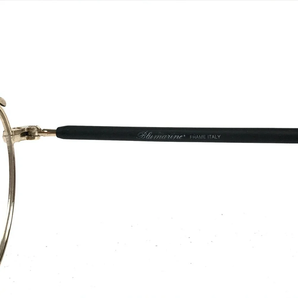 Blumarine BM17 COL.BS Eyeglasses Frames Black Gold Round Crystals 50-18-140